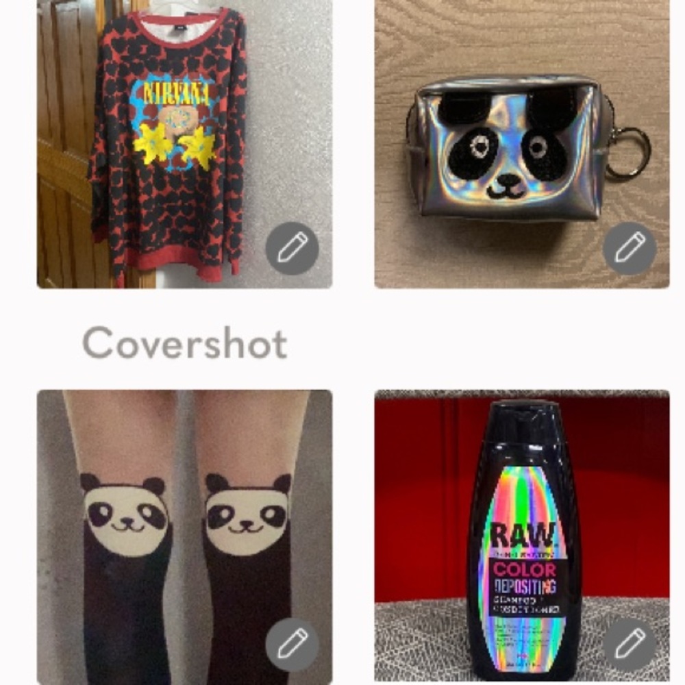 HUGE NIRVANA Sweatshirt 3X+Panda kneehighs🐼coin bag+Pink 3in1